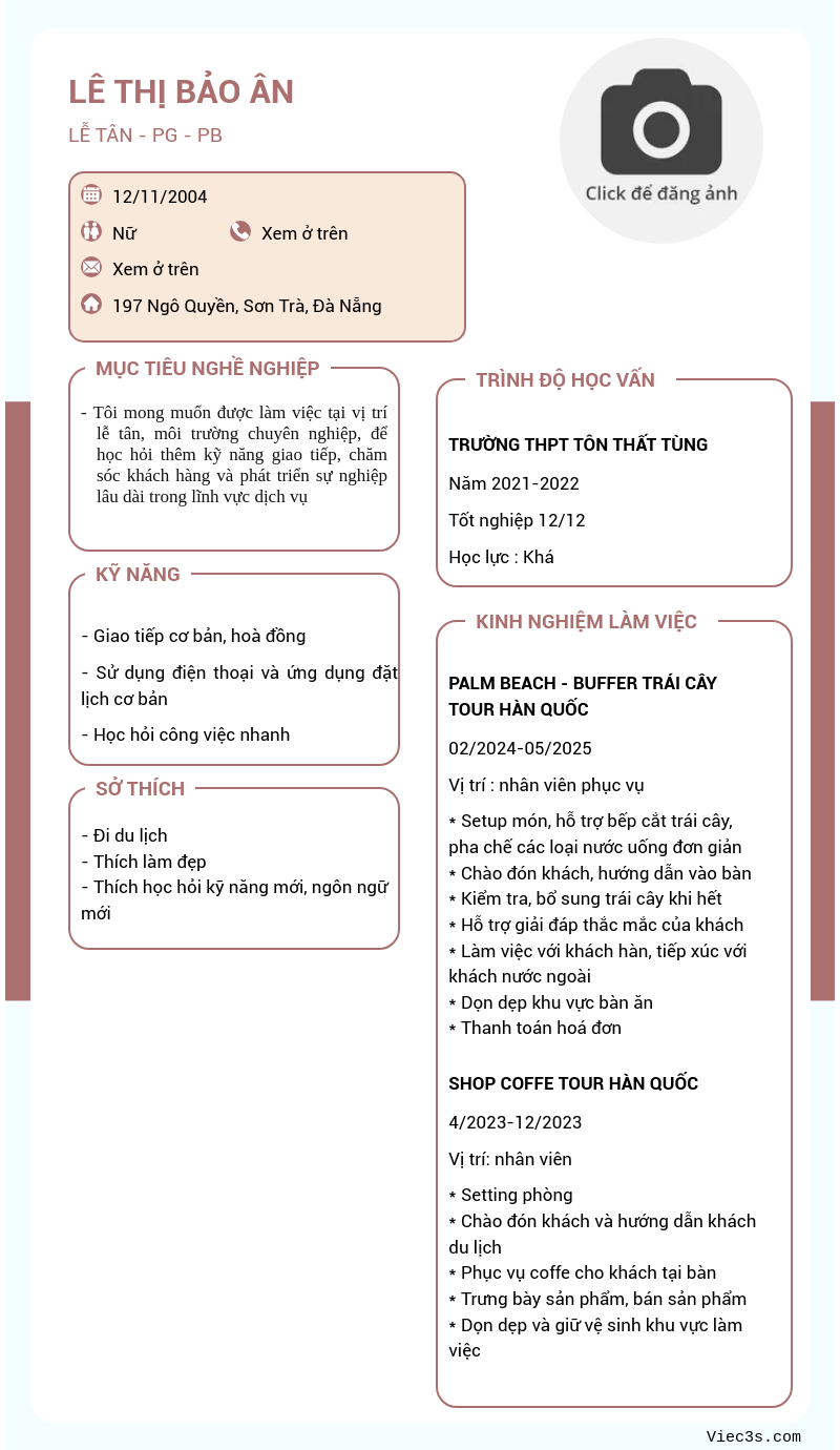 CV ứng viên