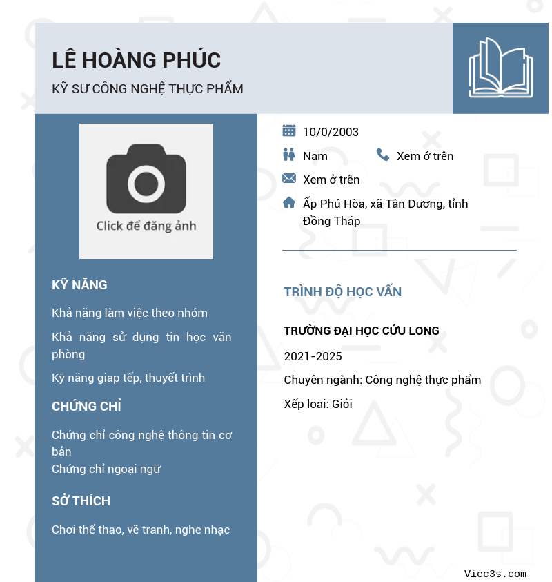 CV ứng viên