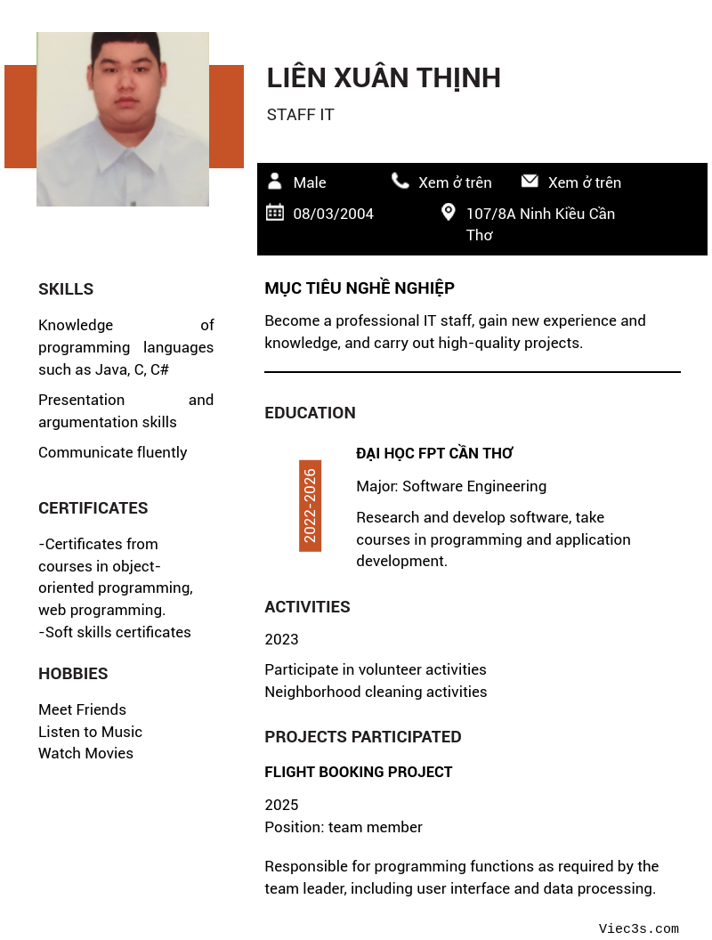 CV ứng viên