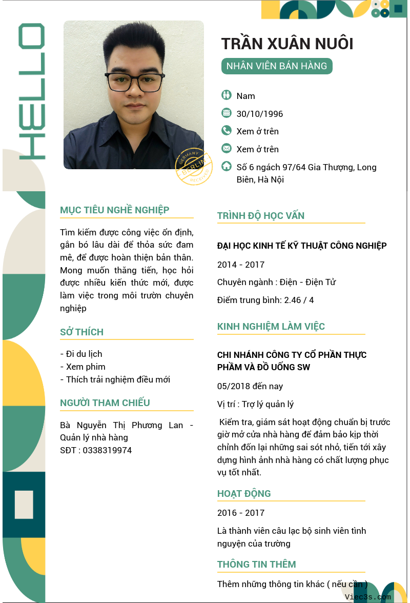 CV ứng viên