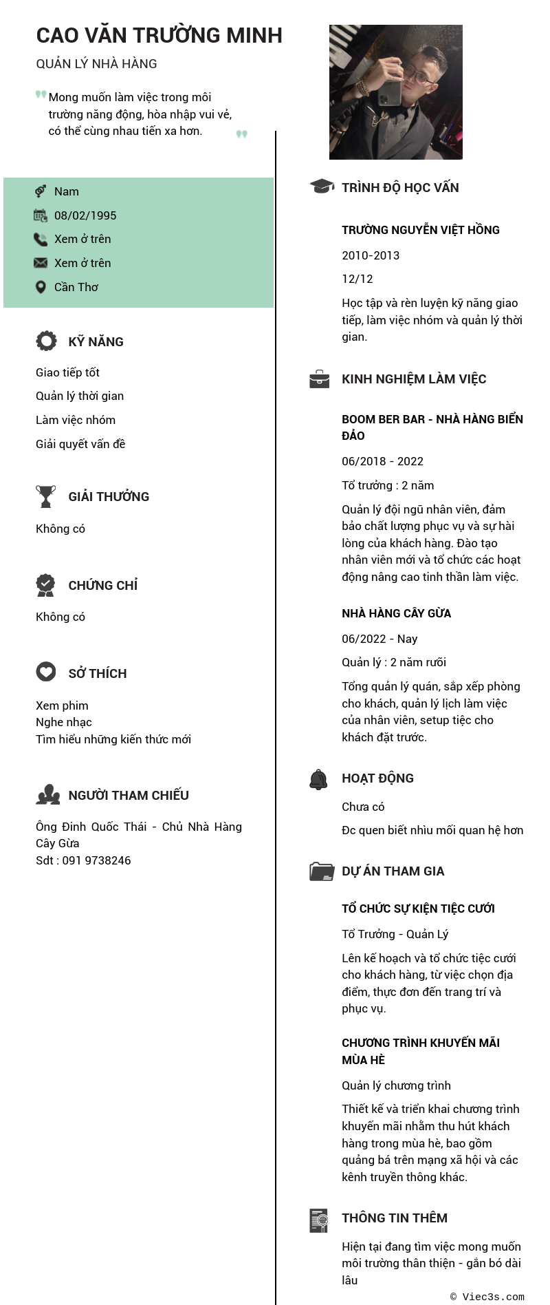 CV ứng viên
