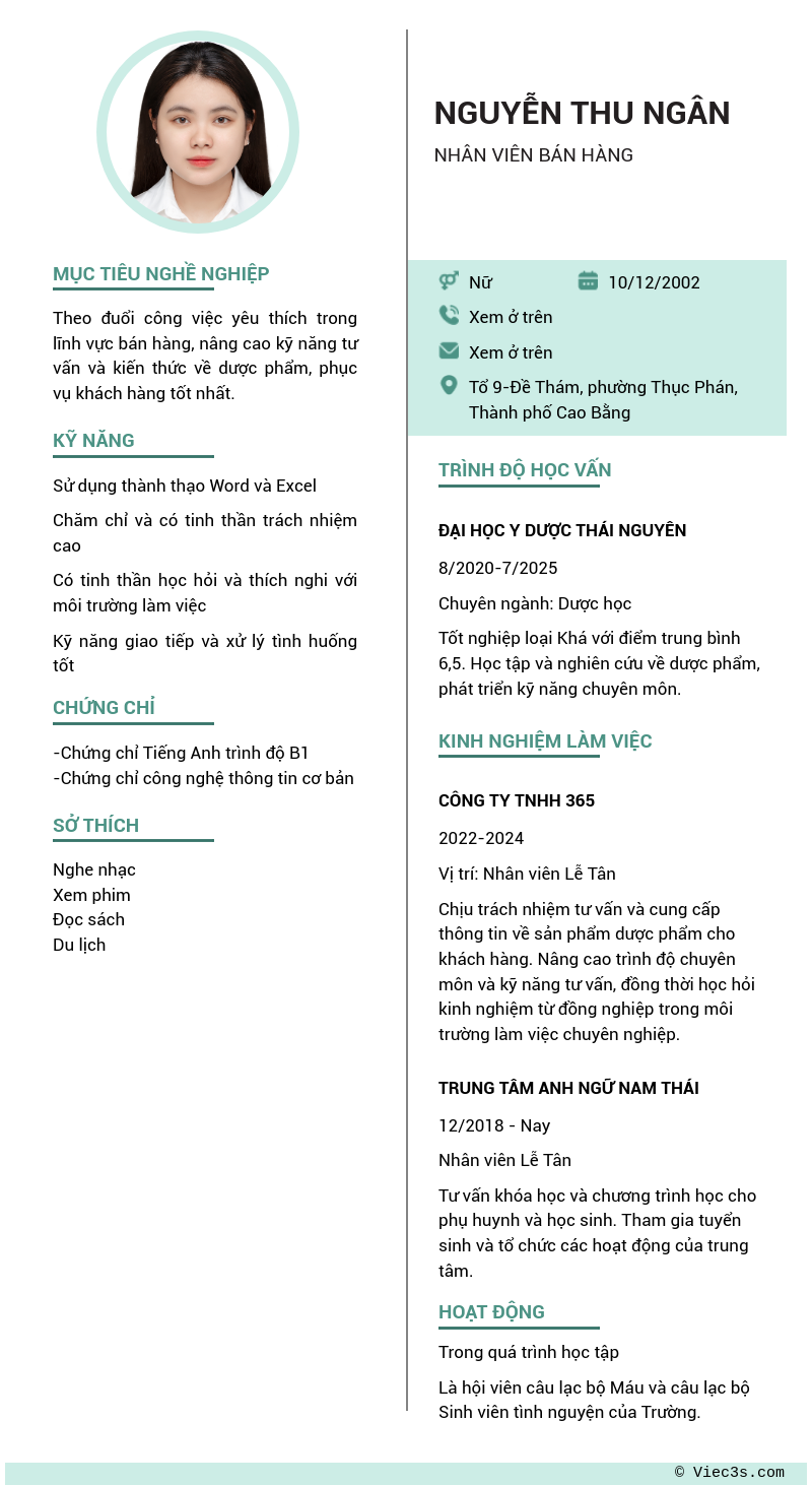CV ứng viên