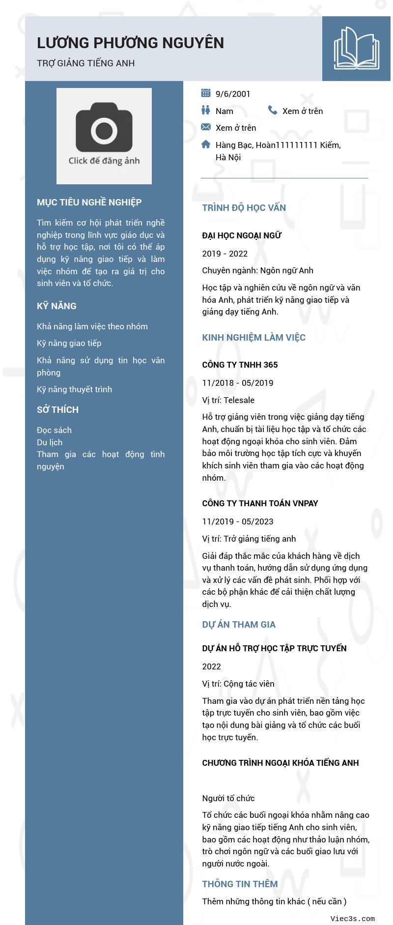 CV ứng viên