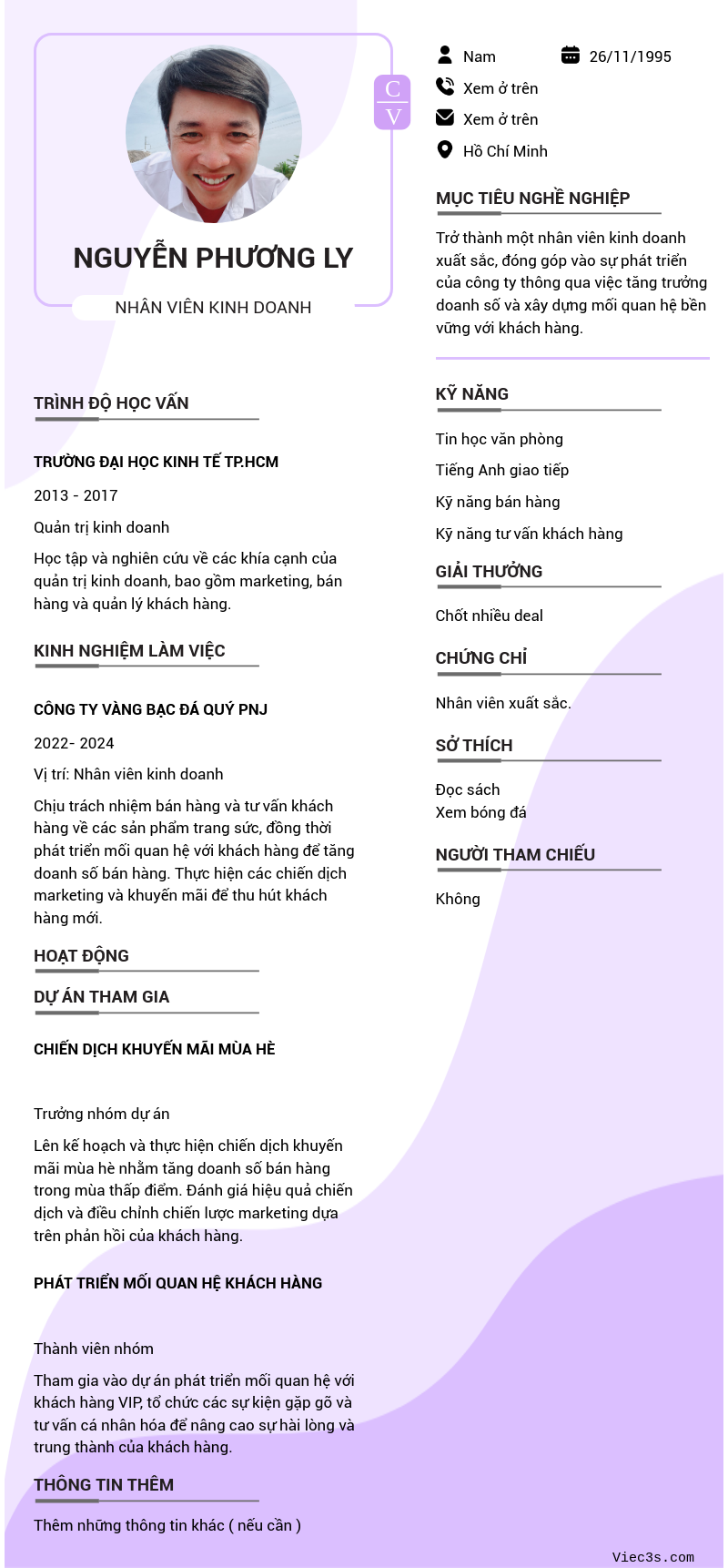 CV ứng viên