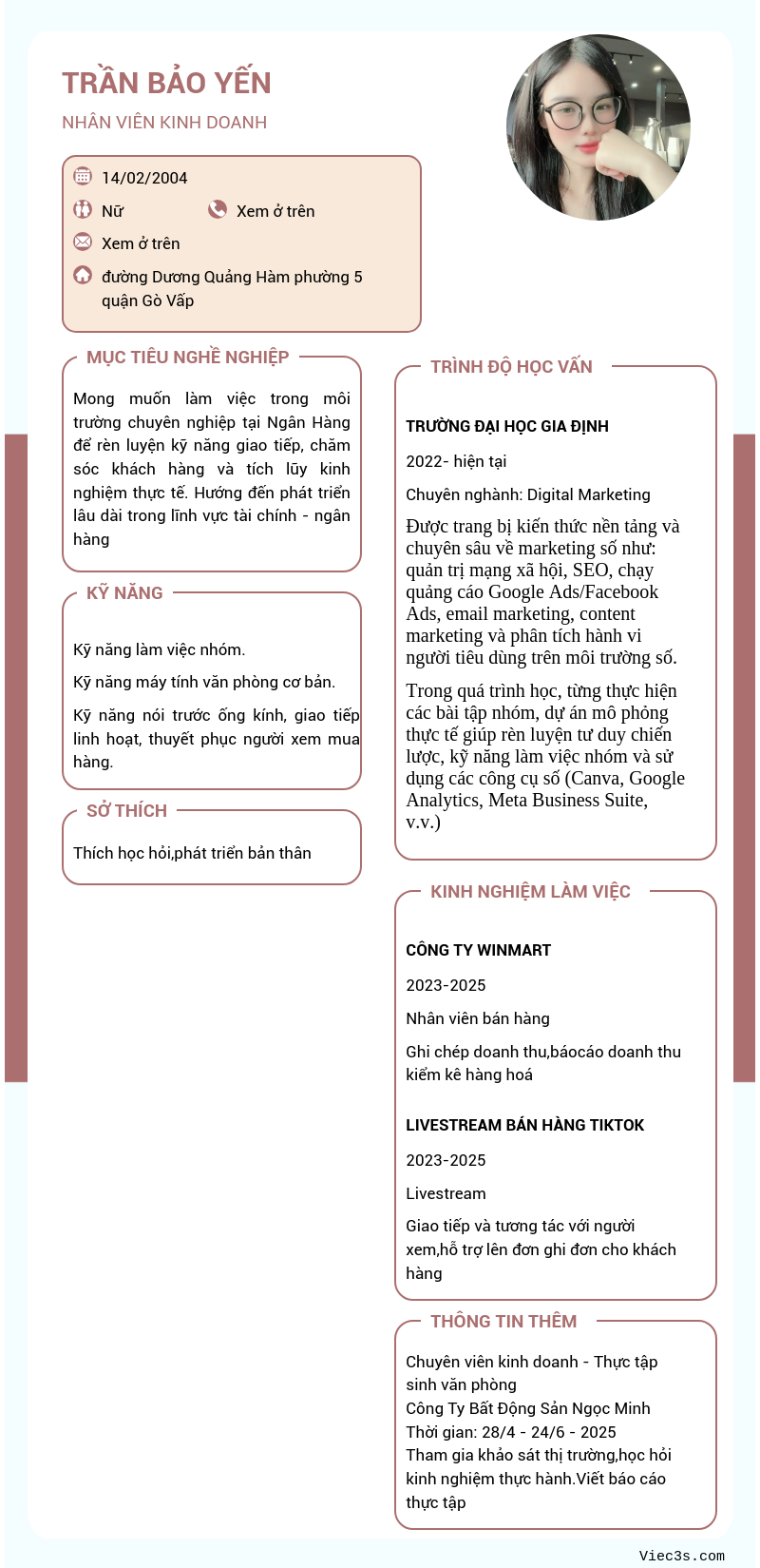 CV ứng viên