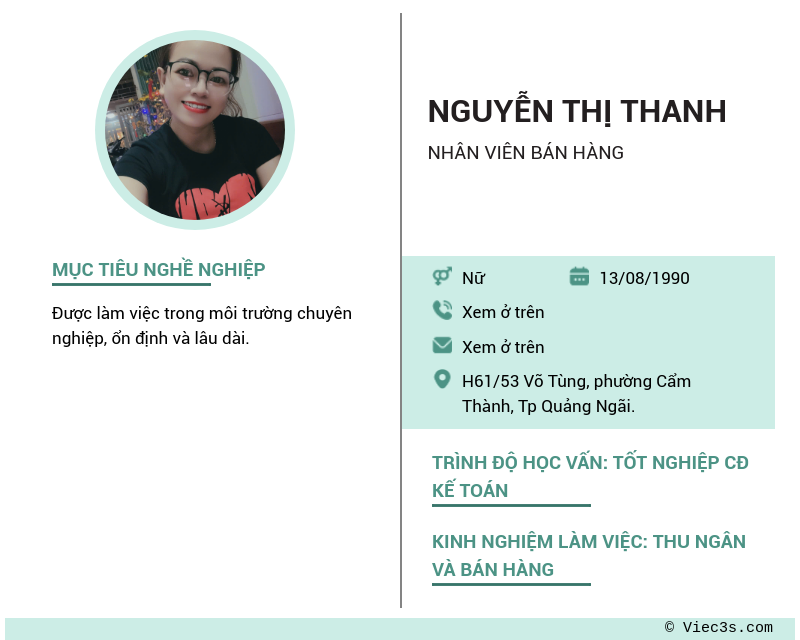 CV ứng viên