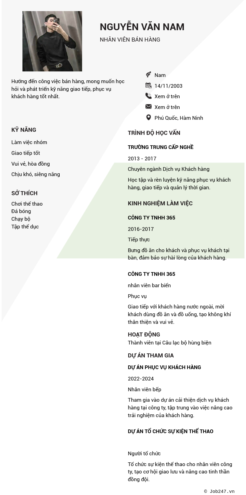 CV ứng viên