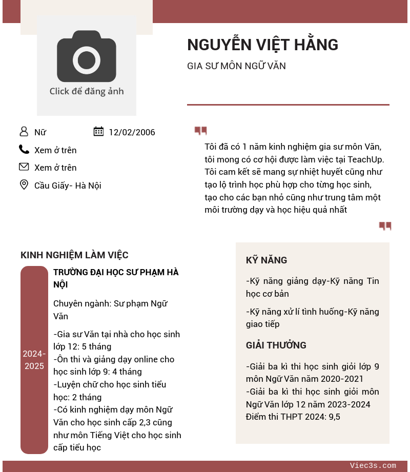 CV ứng viên