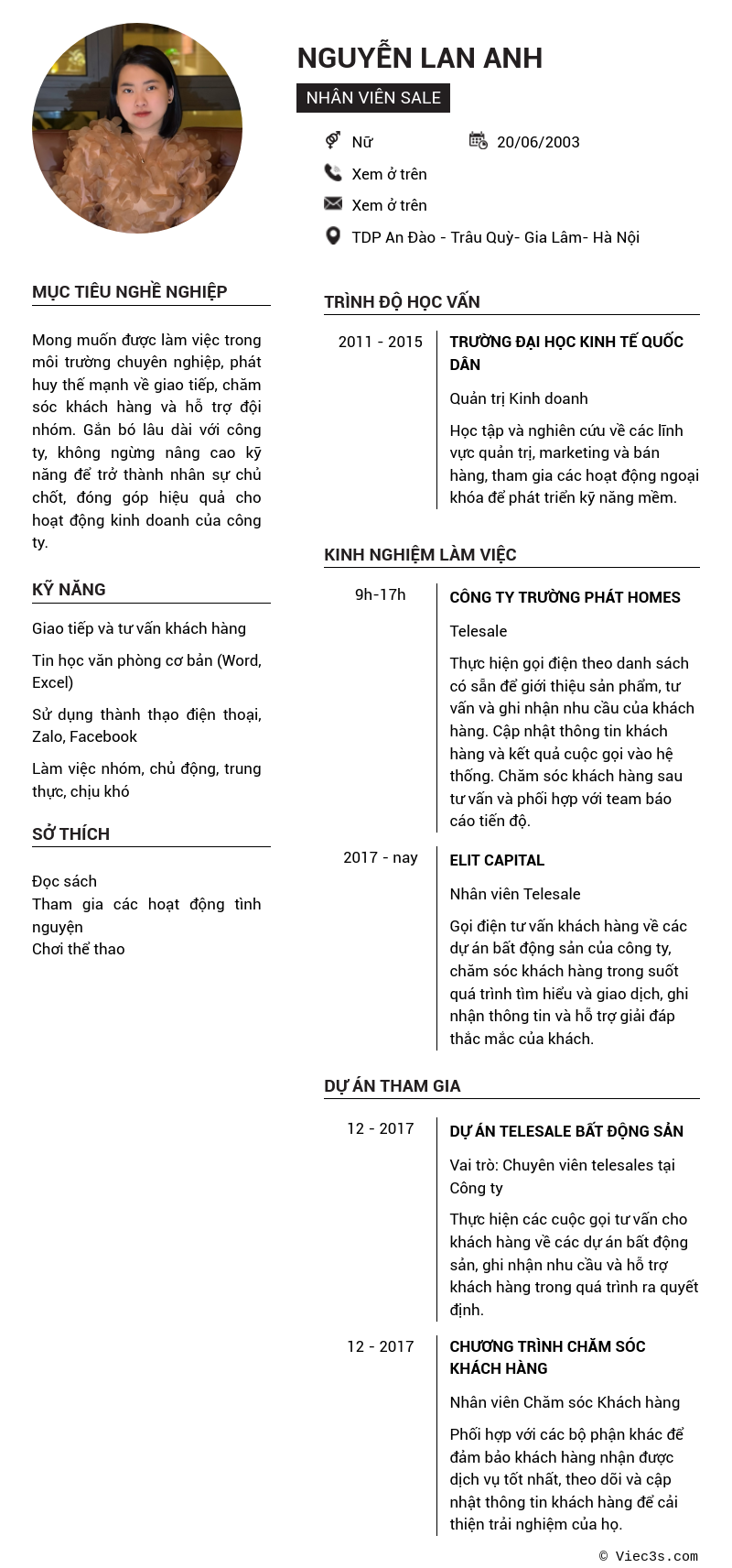 CV ứng viên
