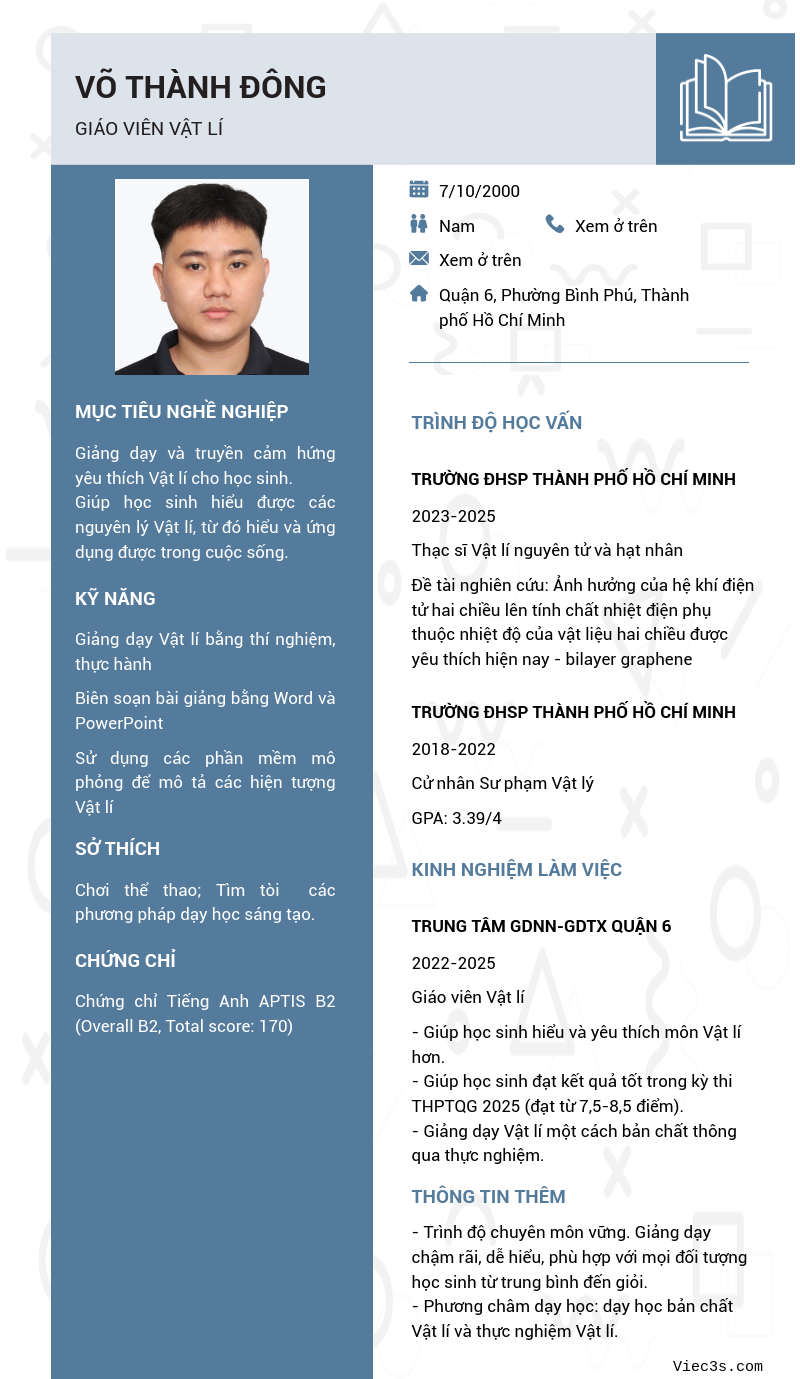 CV ứng viên