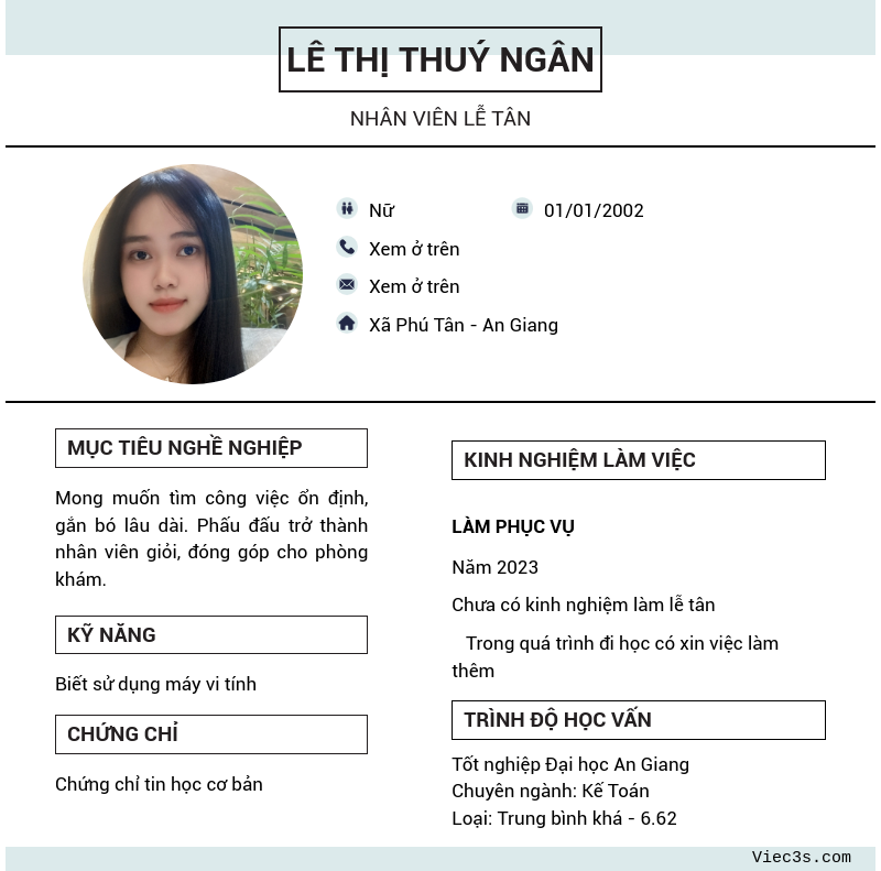 CV ứng viên