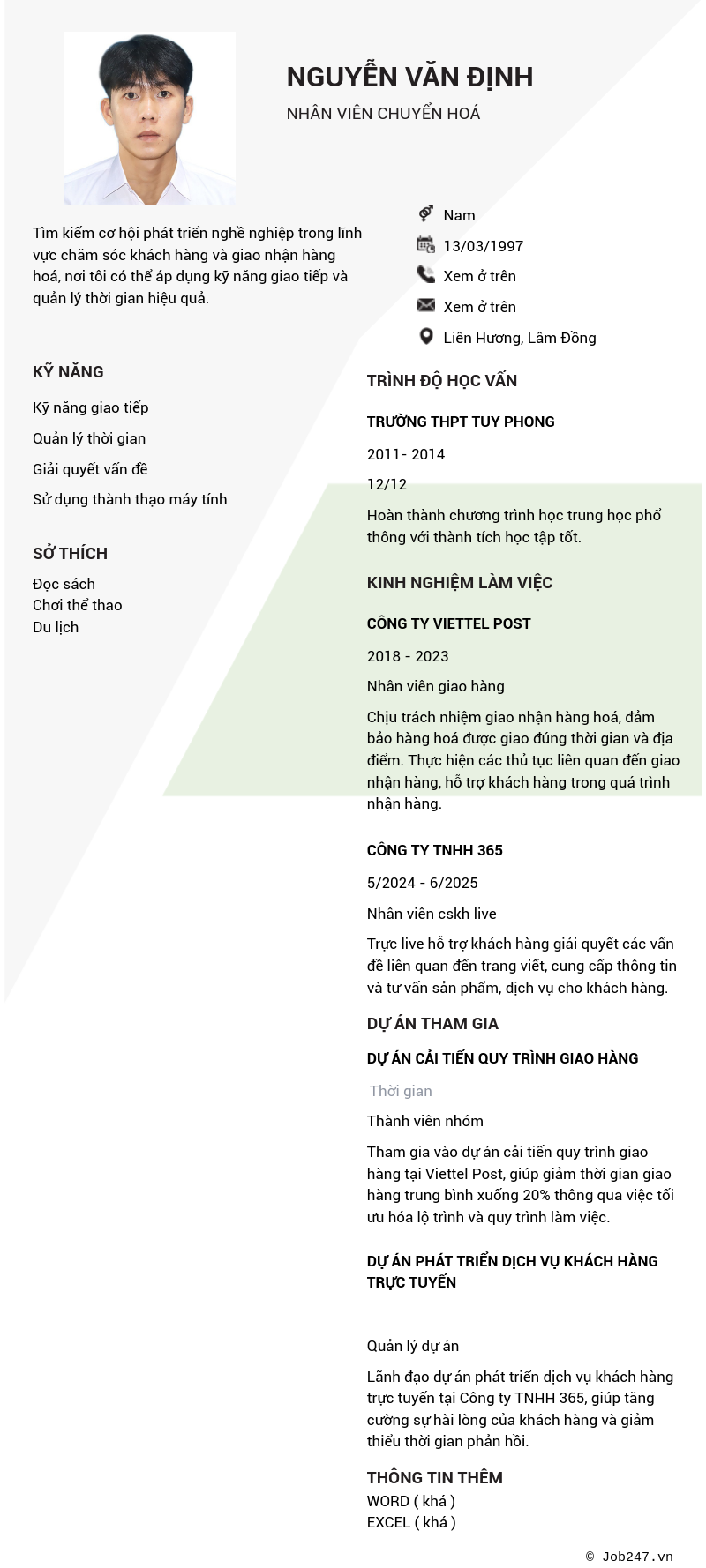 CV ứng viên