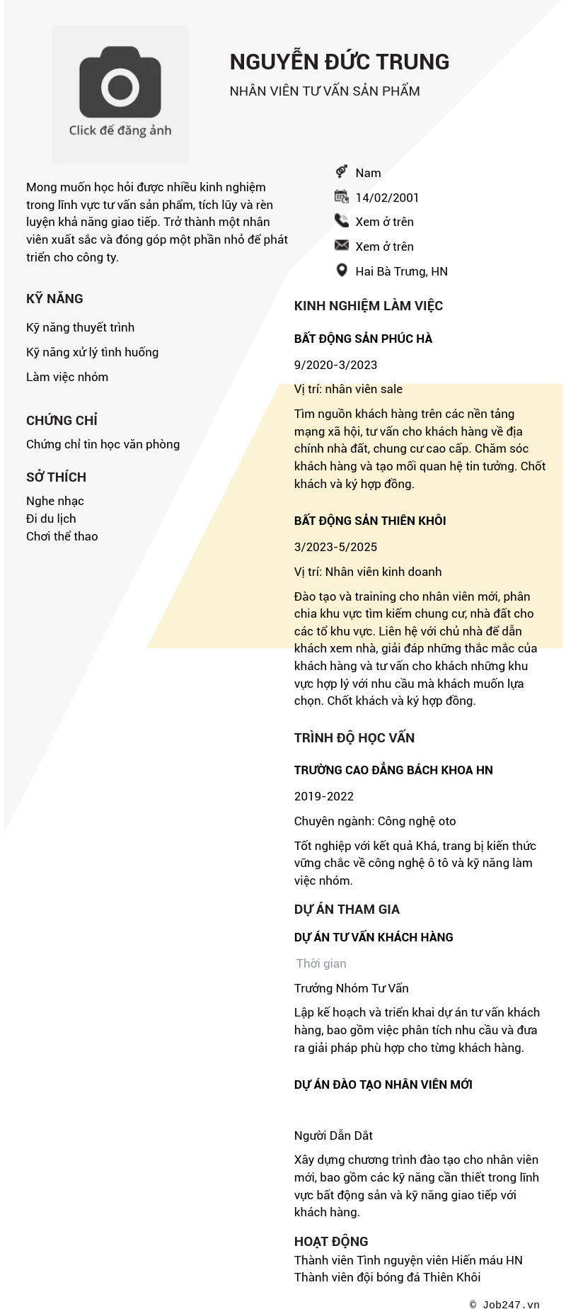CV ứng viên