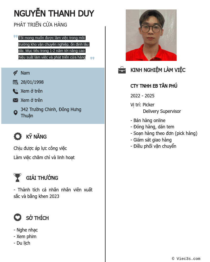 CV ứng viên