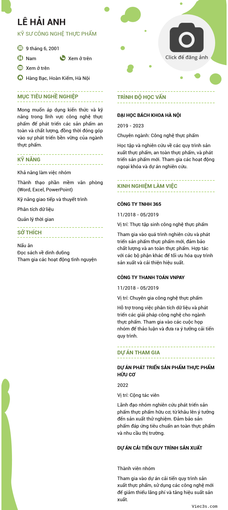 CV ứng viên