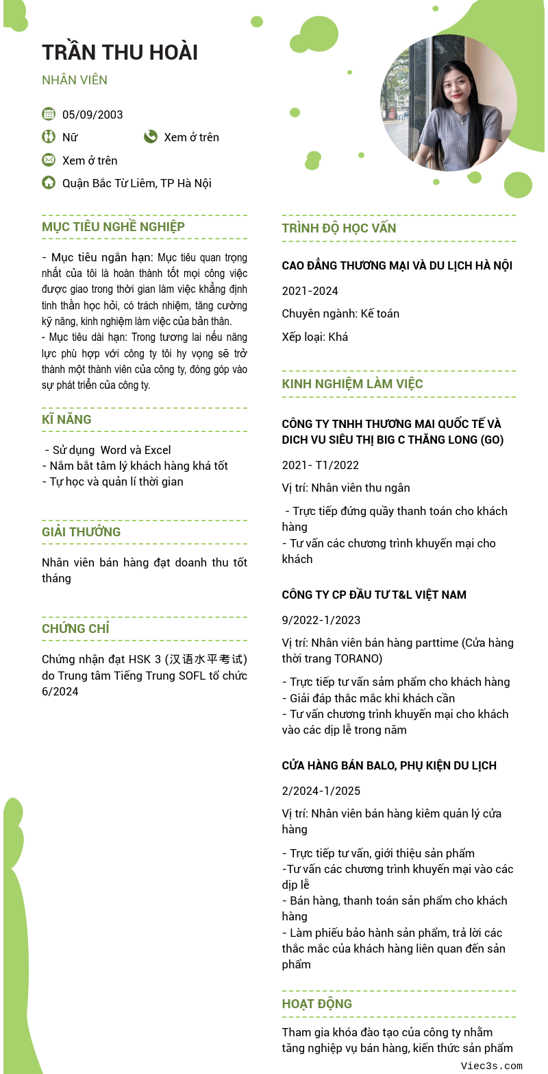 CV ứng viên