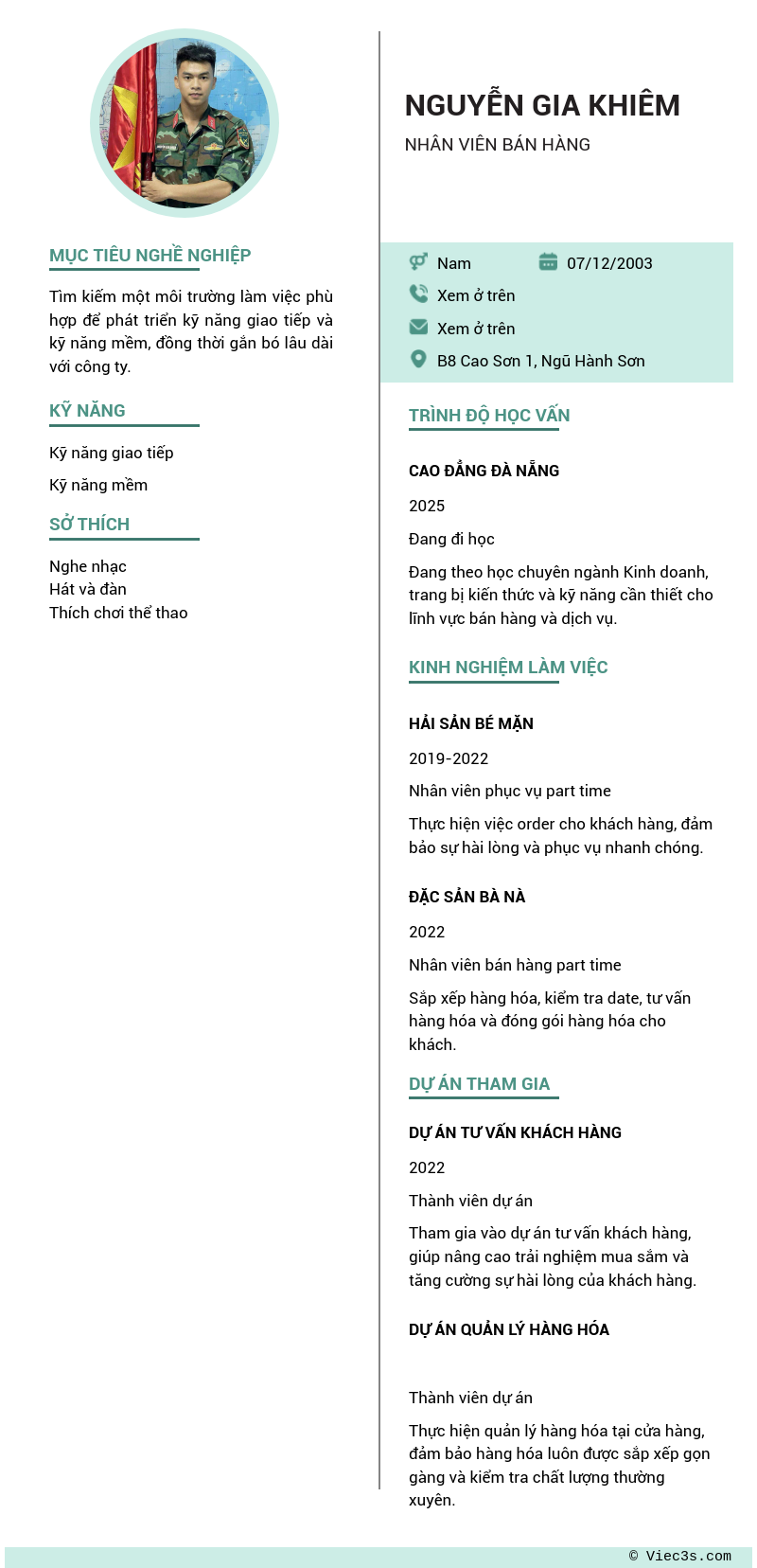 CV ứng viên
