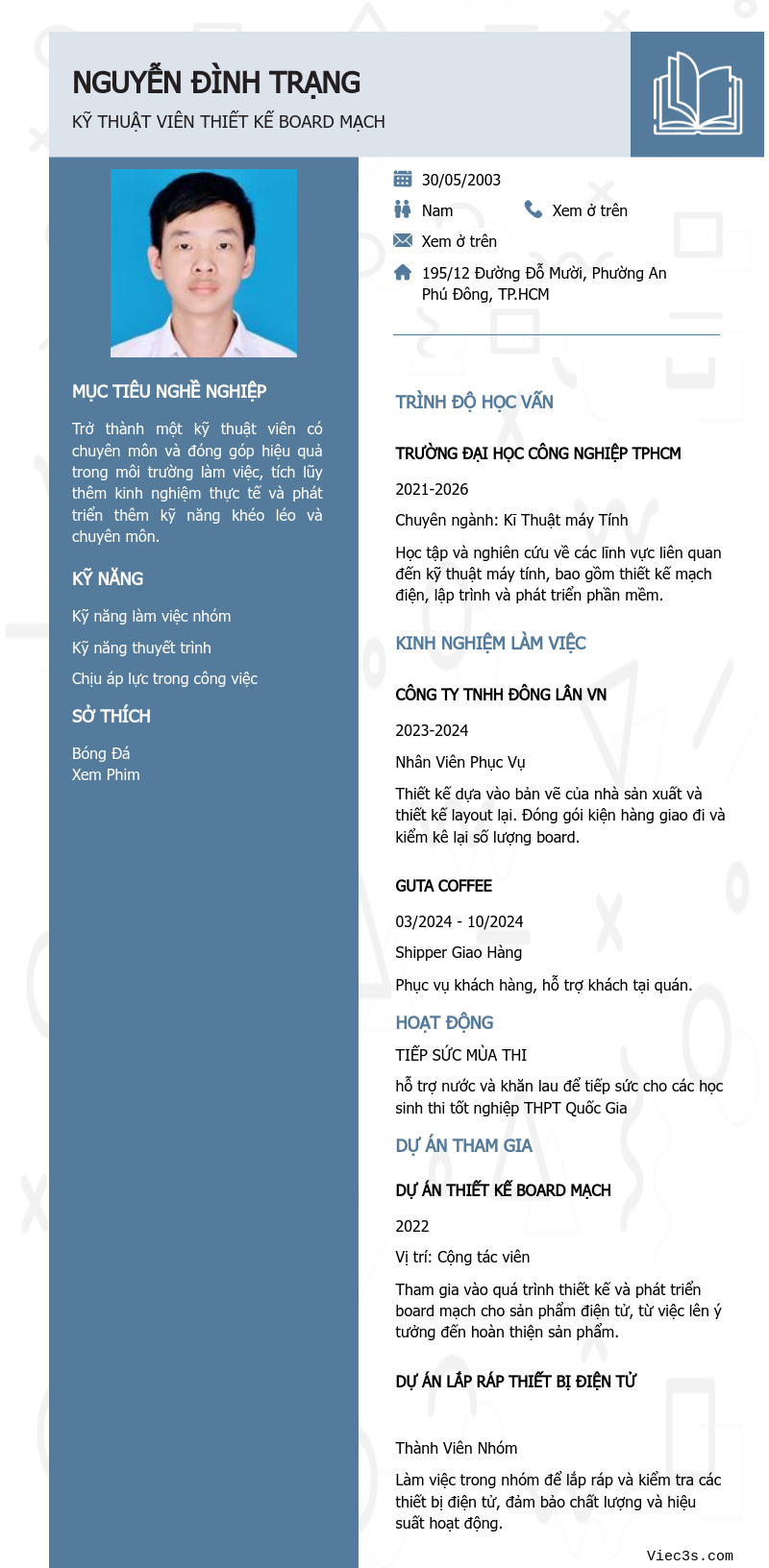CV ứng viên