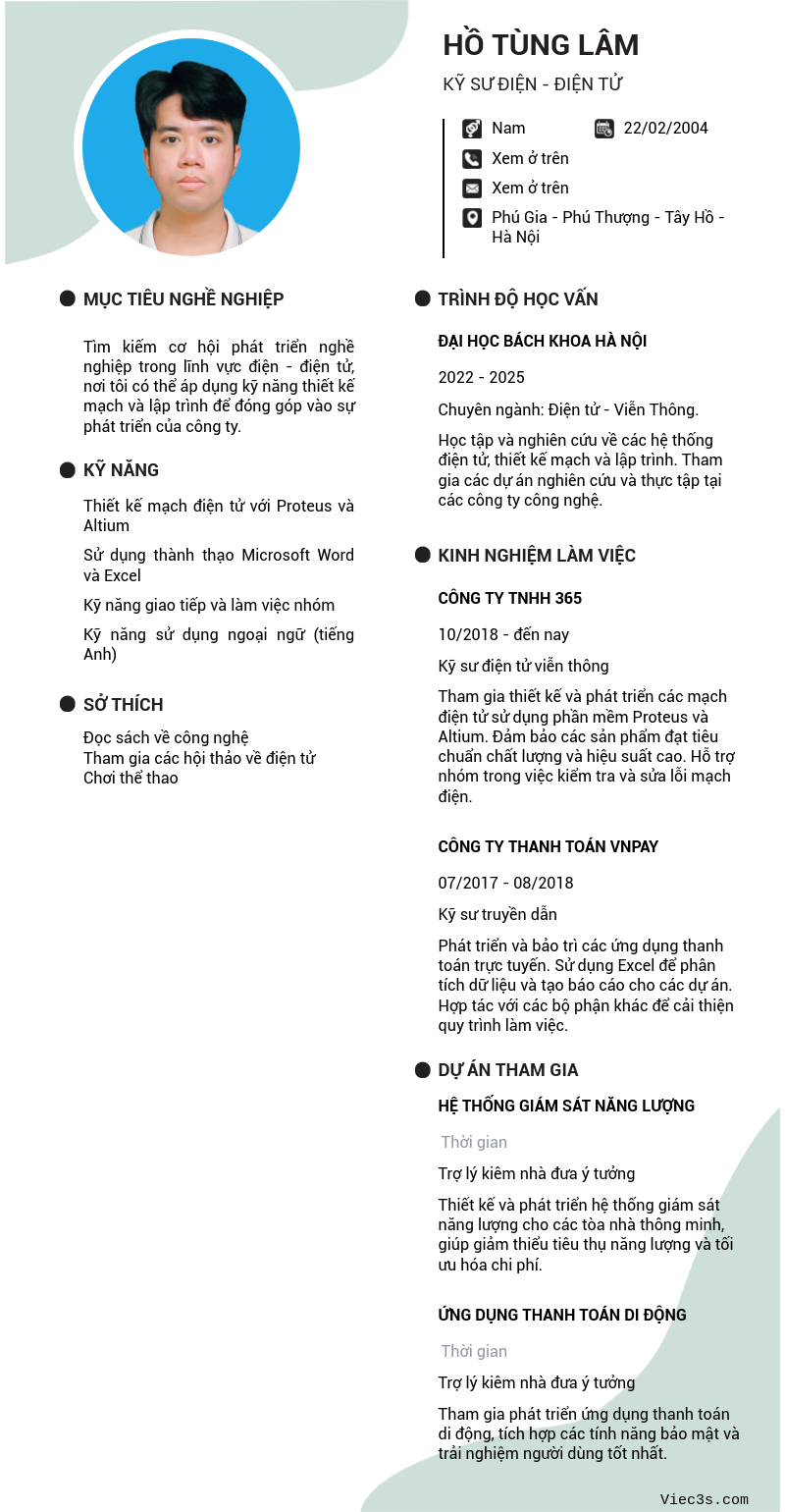 CV ứng viên