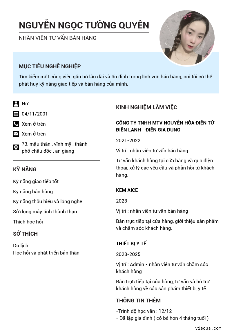 CV ứng viên