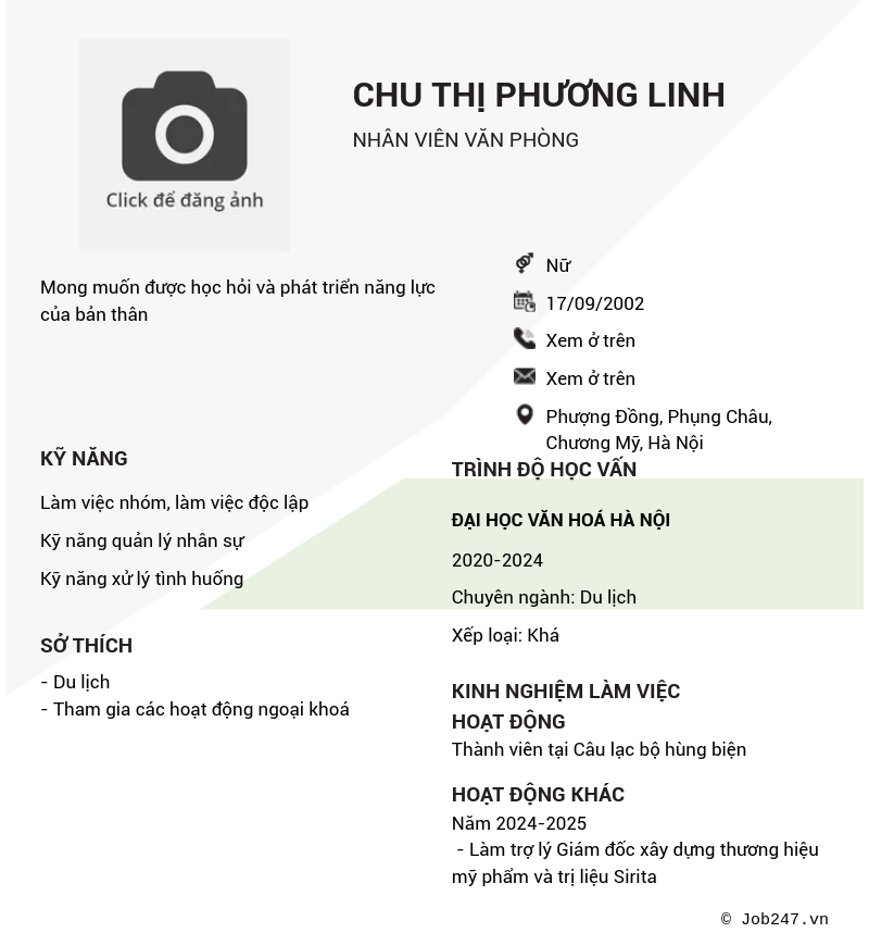 CV ứng viên