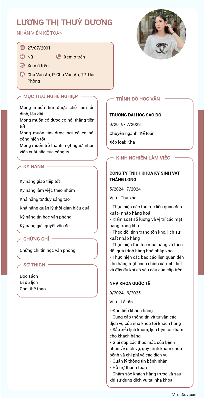 CV ứng viên