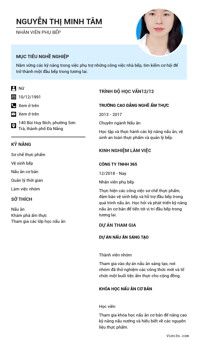 CV ứng viên
