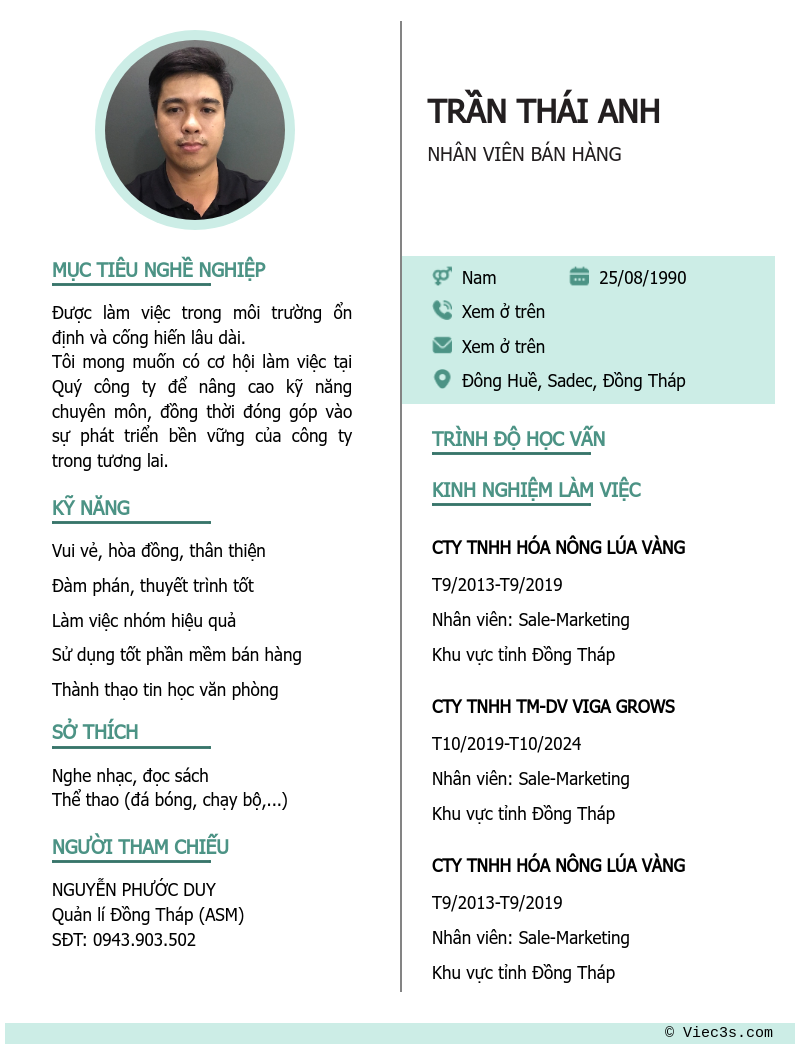 CV ứng viên