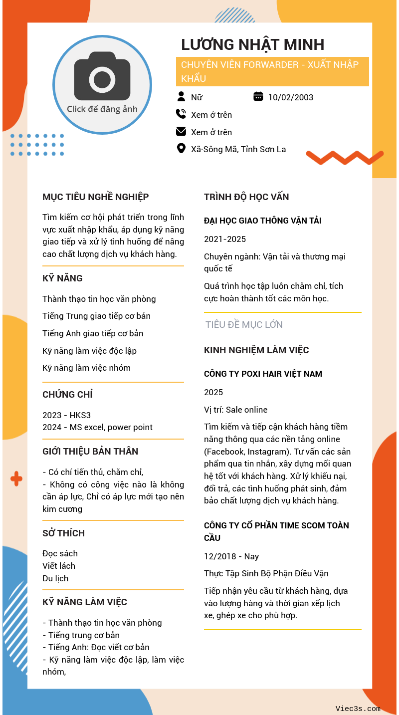 CV ứng viên