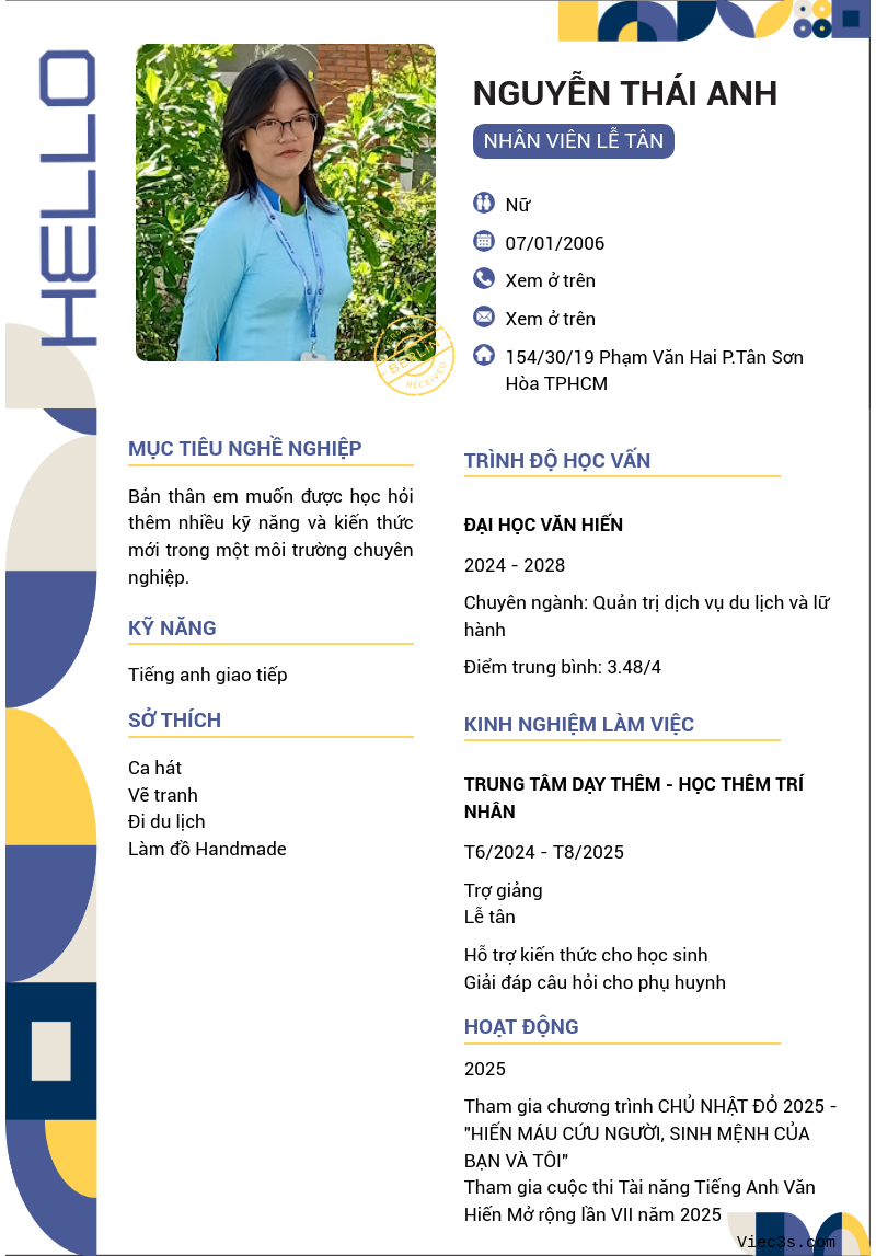 CV ứng viên