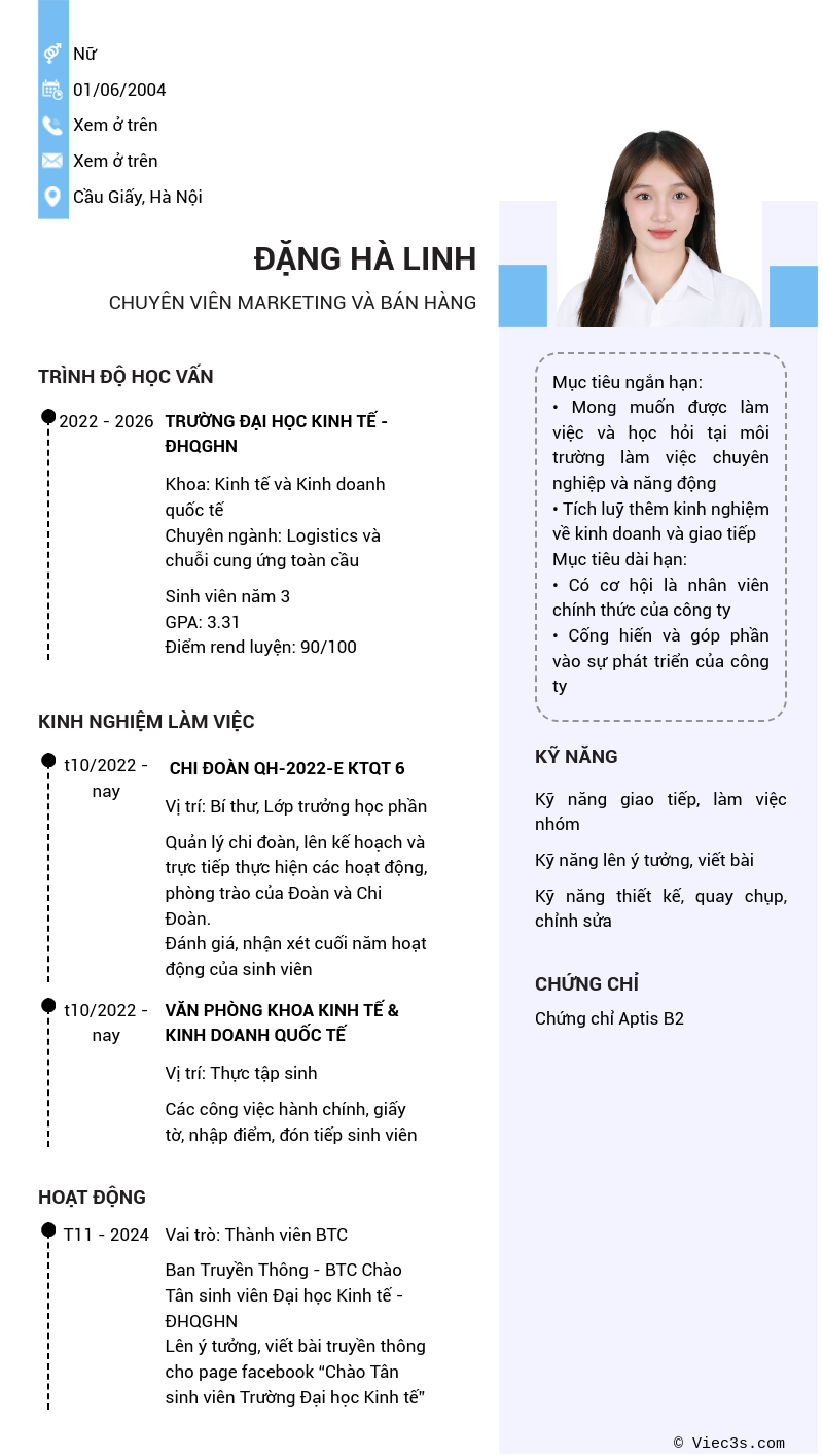 CV ứng viên