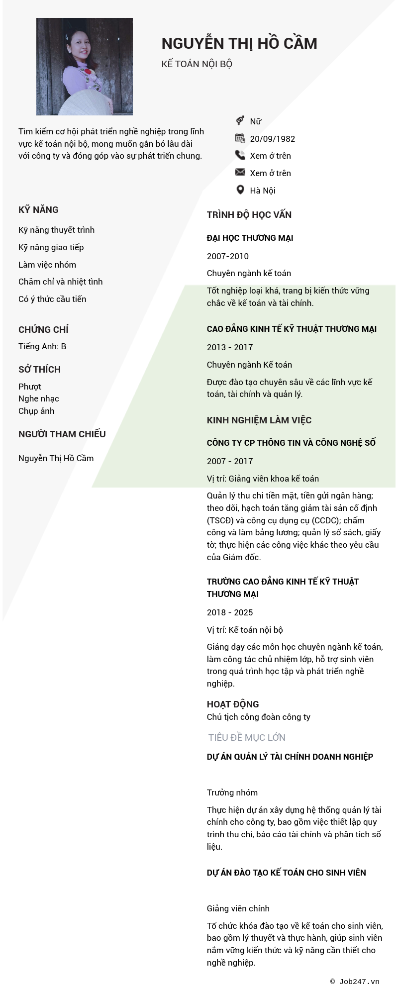 CV ứng viên