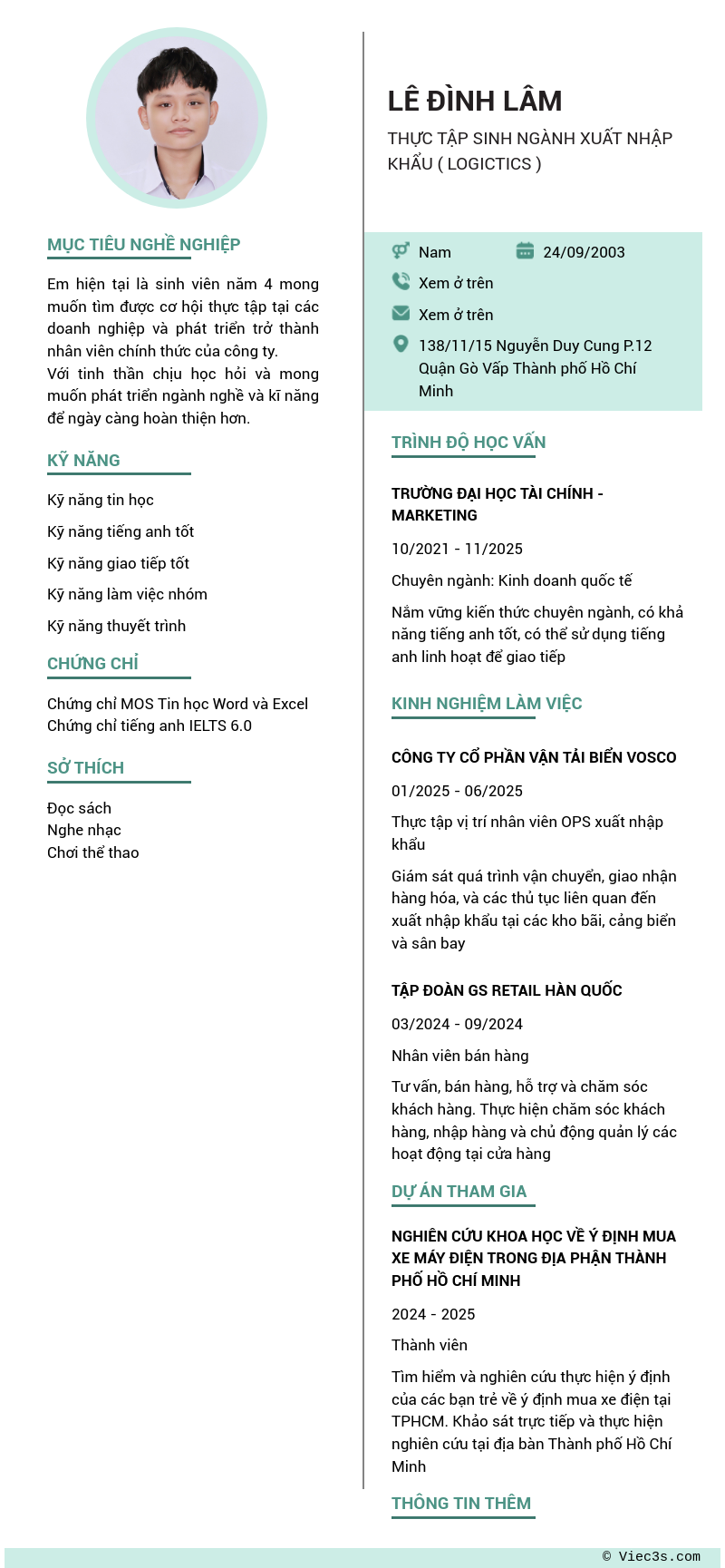 CV ứng viên