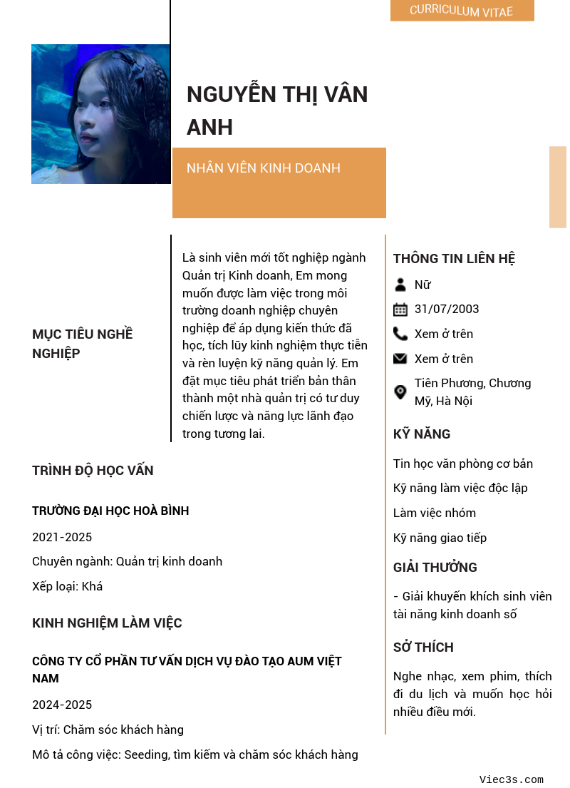 CV ứng viên