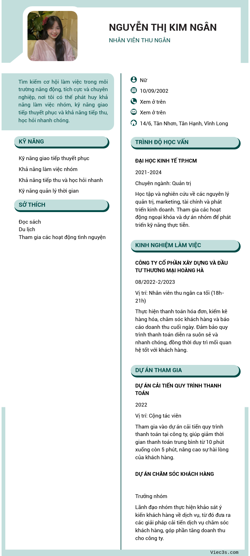 CV ứng viên