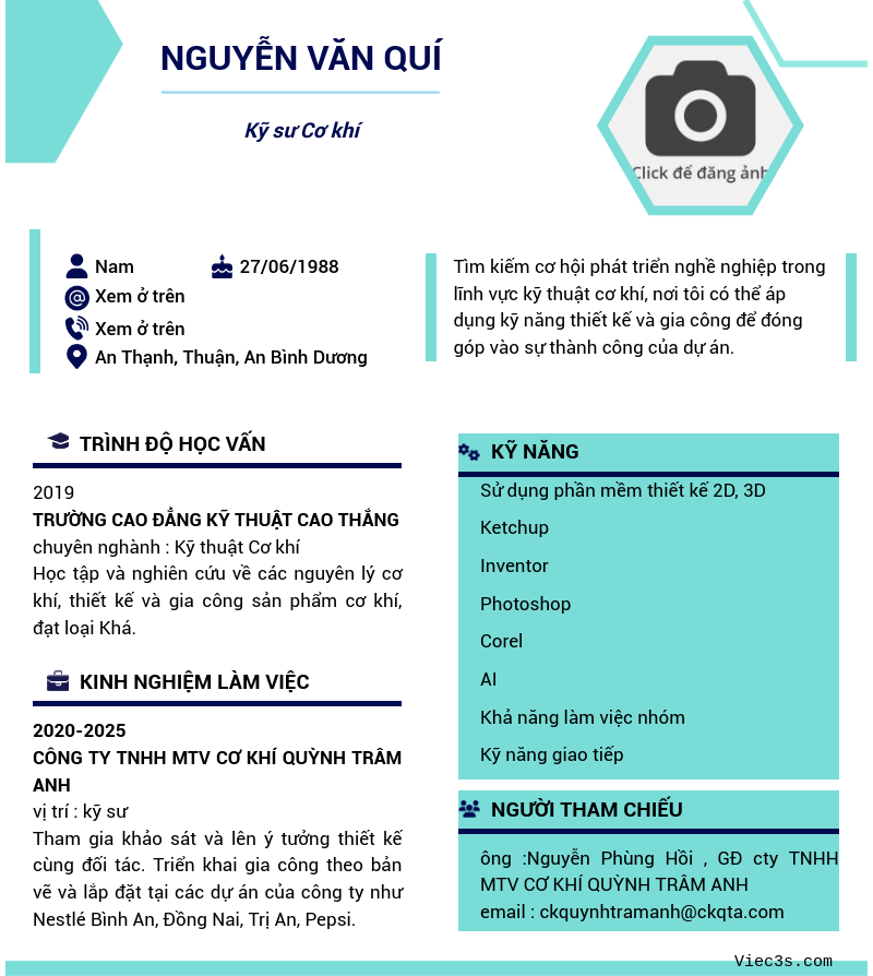 CV ứng viên