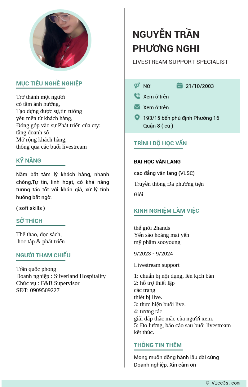 CV ứng viên