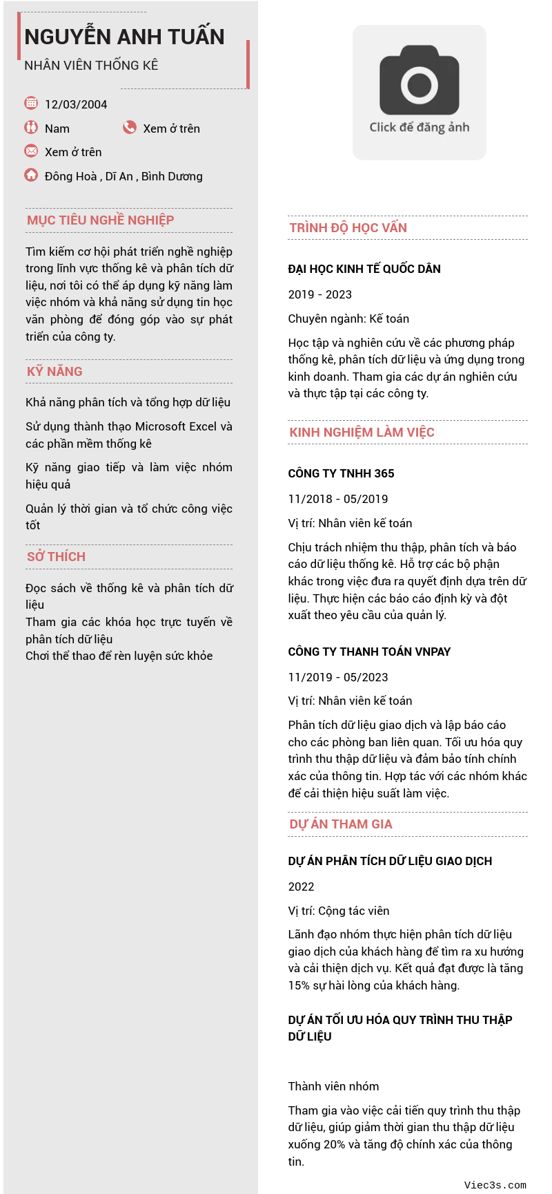 CV ứng viên