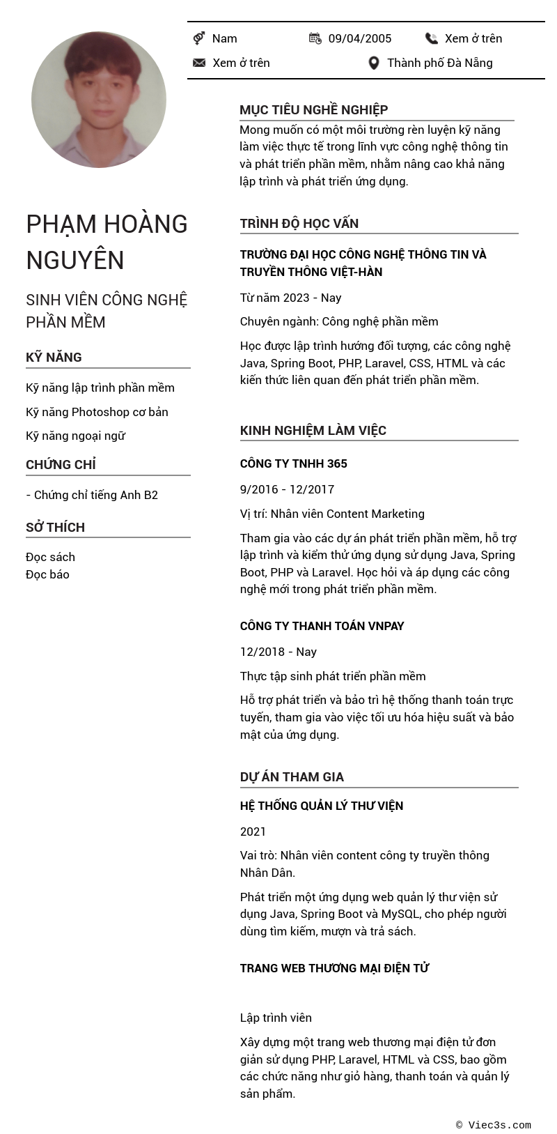 CV ứng viên