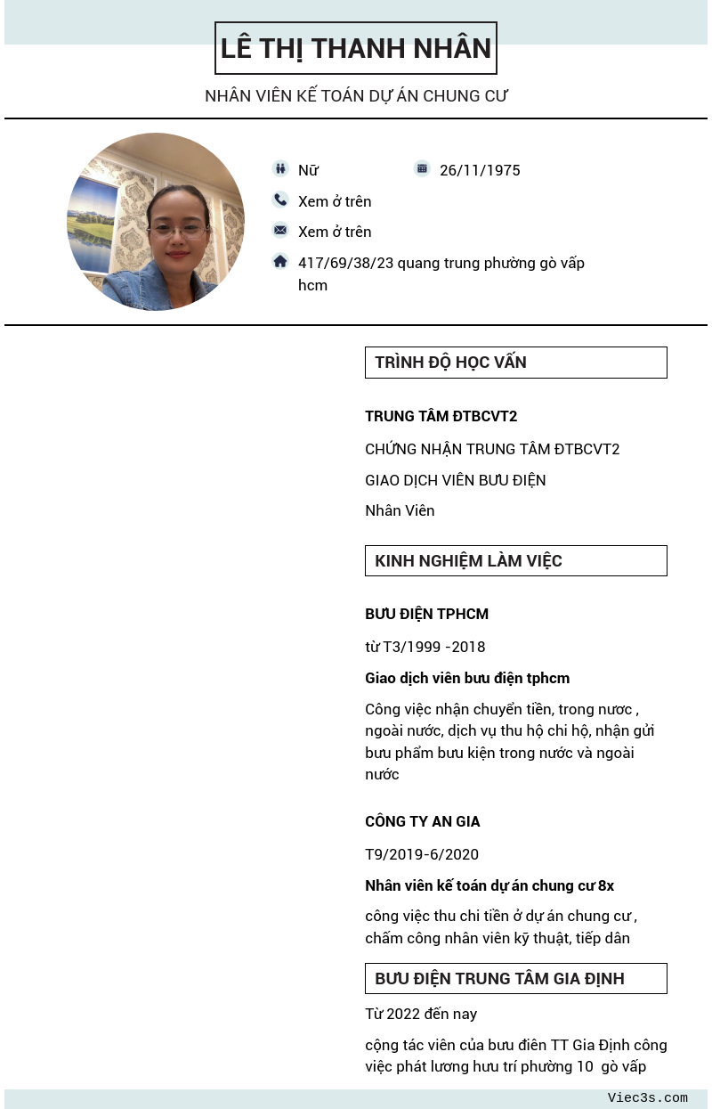 CV ứng viên