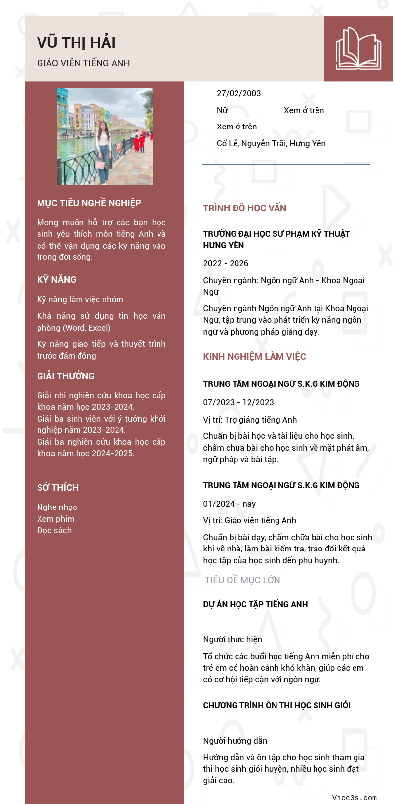 CV ứng viên