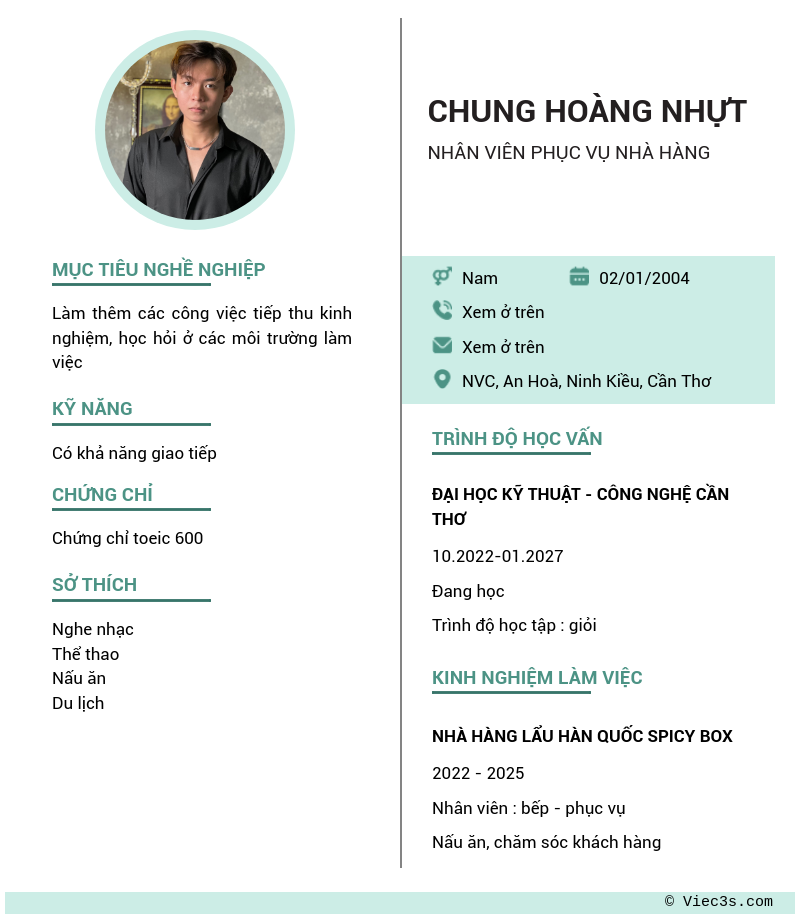 CV ứng viên