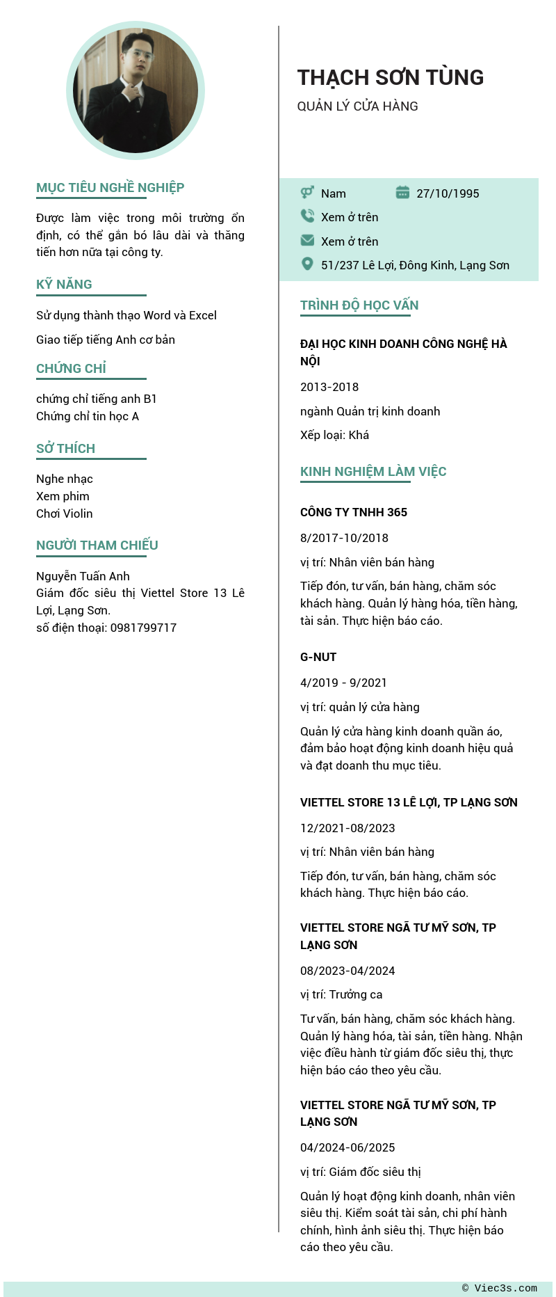 CV ứng viên