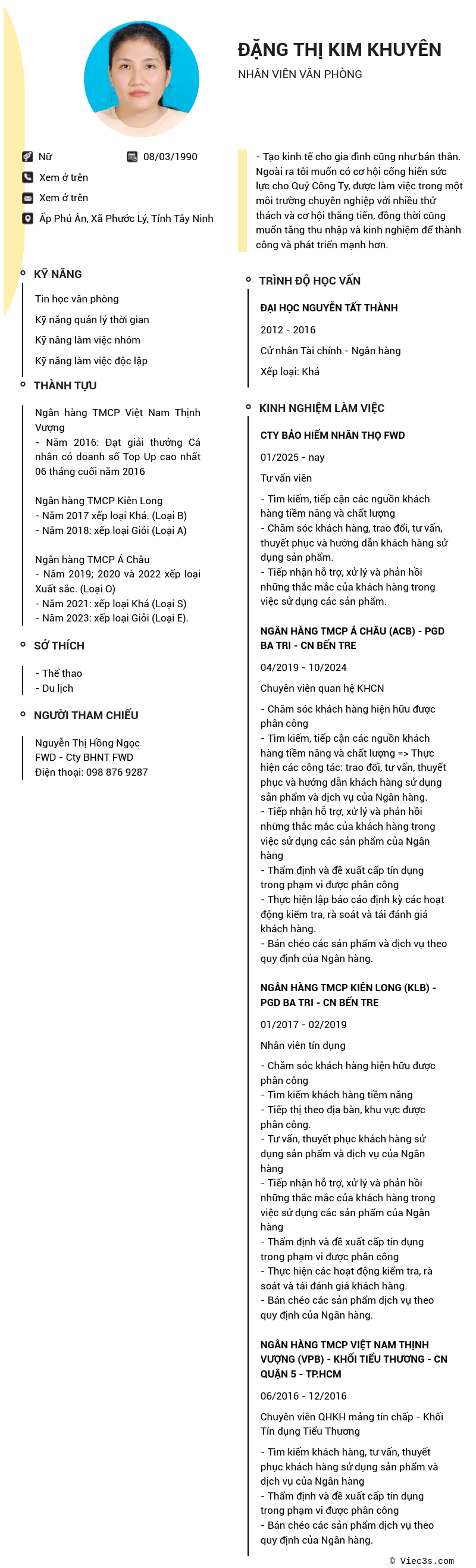 CV ứng viên