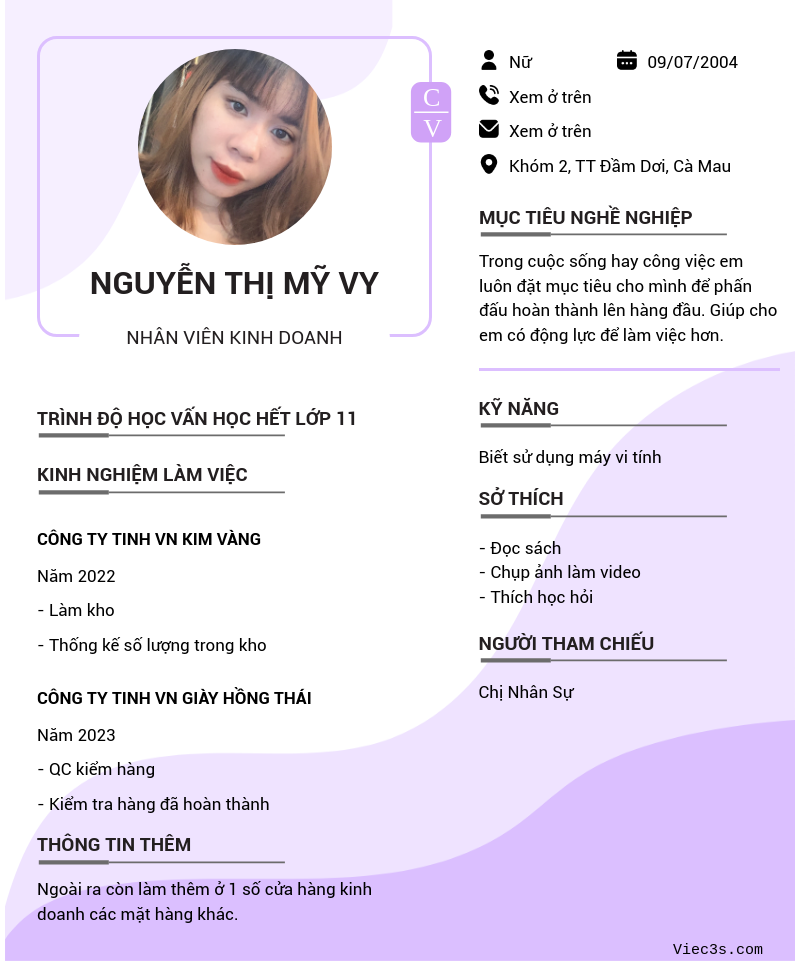 CV ứng viên