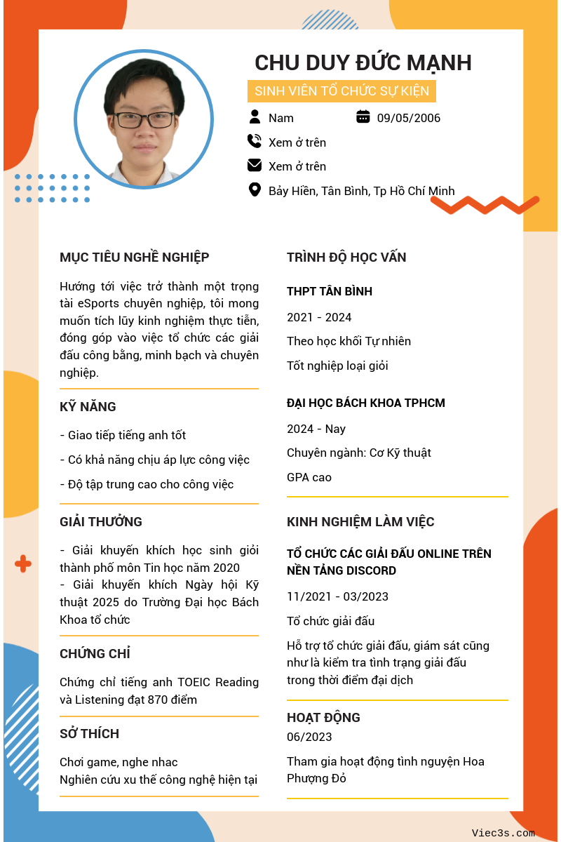 CV ứng viên