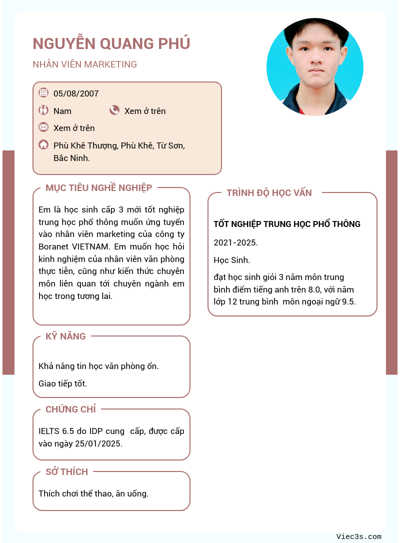 CV ứng viên