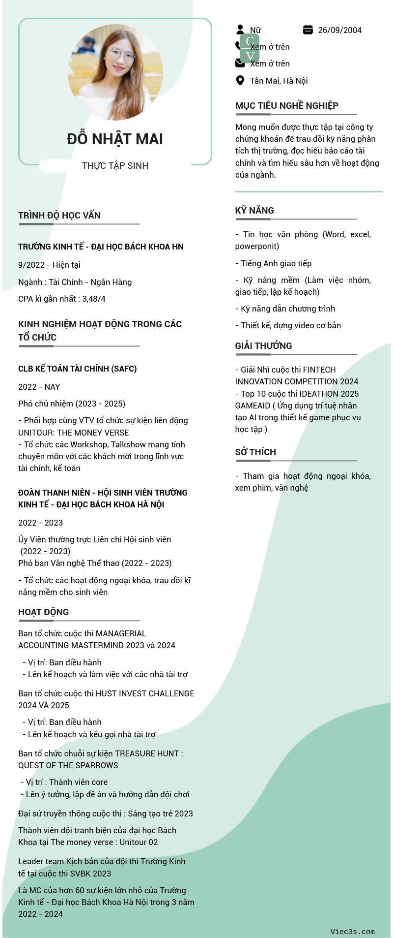 CV ứng viên