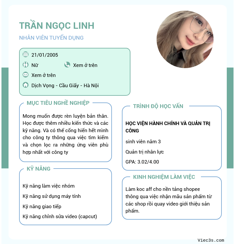 CV ứng viên