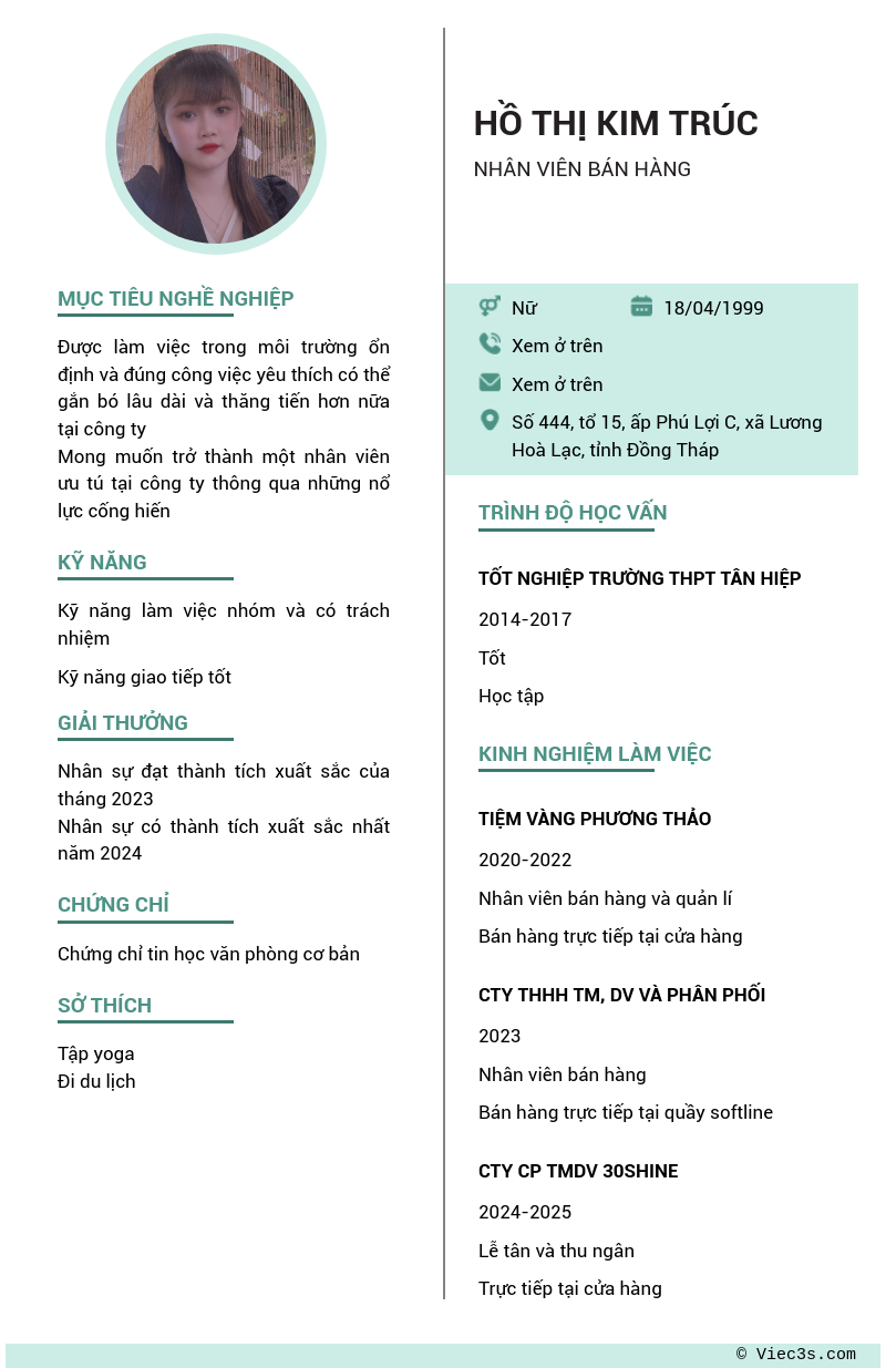 CV ứng viên